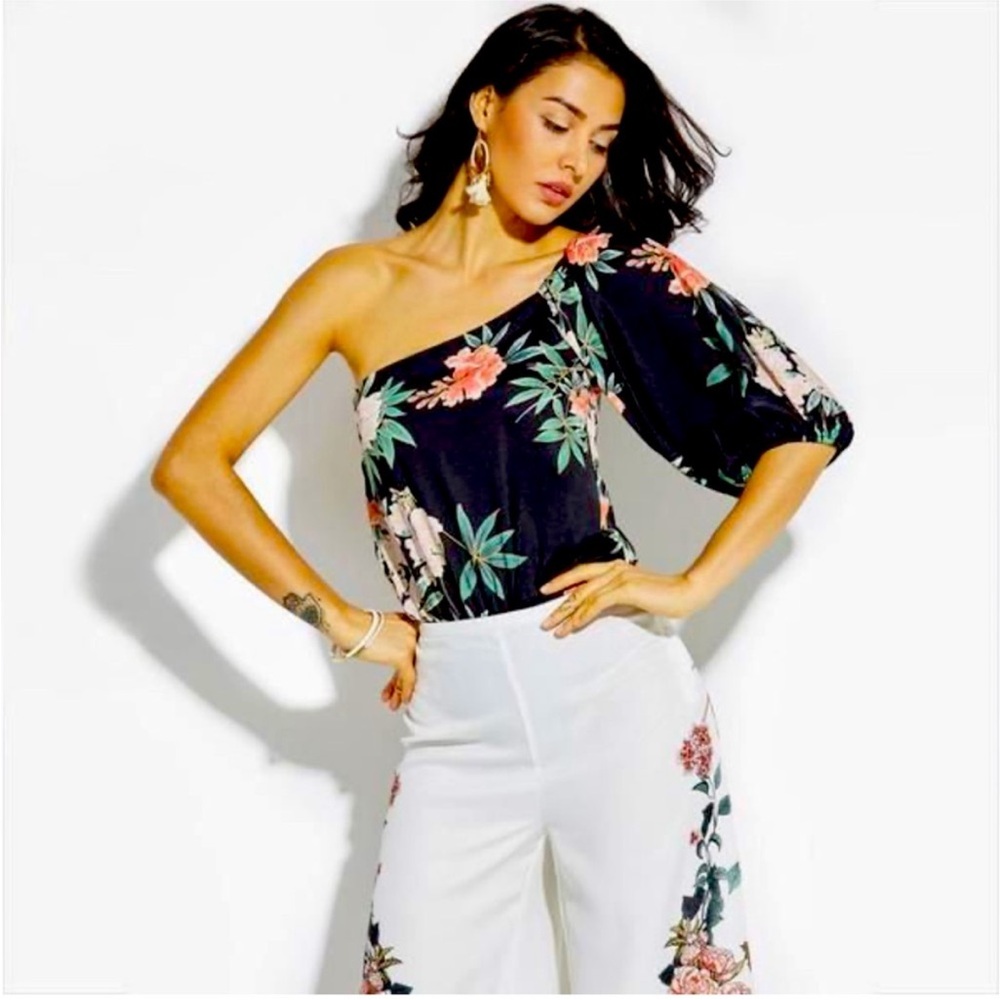 ZARA Tropical Floral One Sleeve Bodysuit